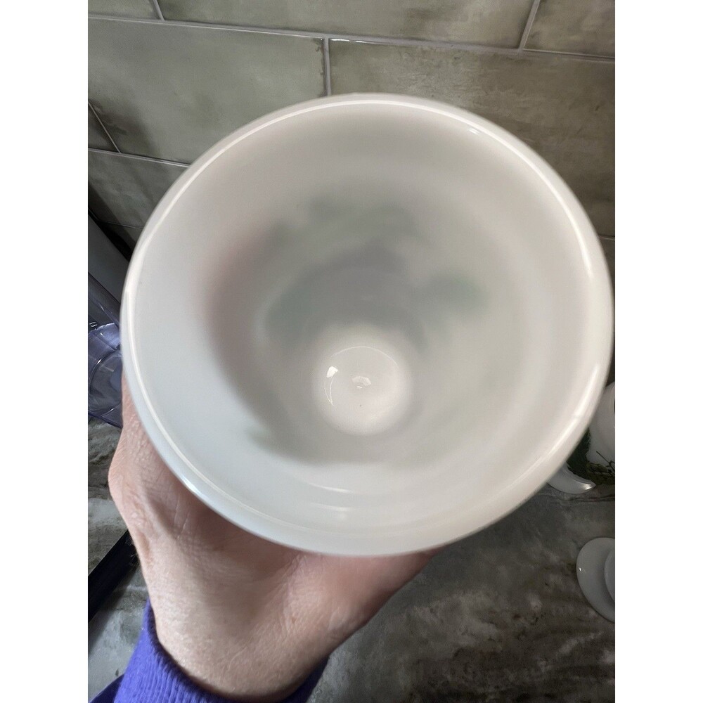 Anchor Hocking Harvest Grape Design Milk-Glass Goblets Circa 1950s Rare Painted - Picture 7 of 10